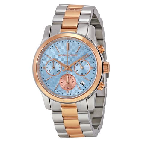 michael kors two tone runway watch|Michael Kors chronograph watch women.